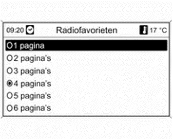 Het aantal favorietenlijsten instellen