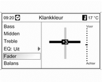 Volumeverdeling voor - achter