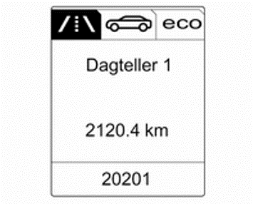 Informatiemenu dagteller/ brandst.
