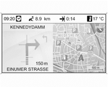 Informatie over de kaartdisplay