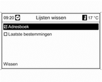 Lijsten wissen