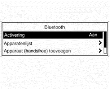 Bluetooth-menu