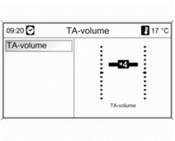 Volume voor verkeersberichten (TA)