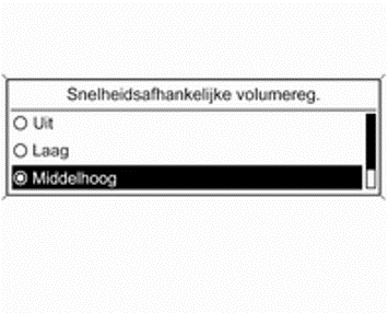 Snelheidsafhankelijke volumereg.