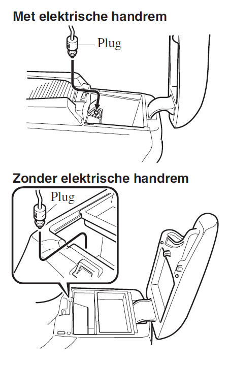 Gebruik van de stekkerbus voor accessoires
